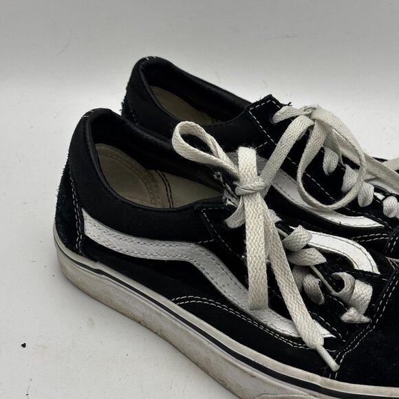 Vans Old Skool Suede Black White Low Top Lace Up Skate Shoes Womens 6 Mens 4.5 - Picture 3 of 7